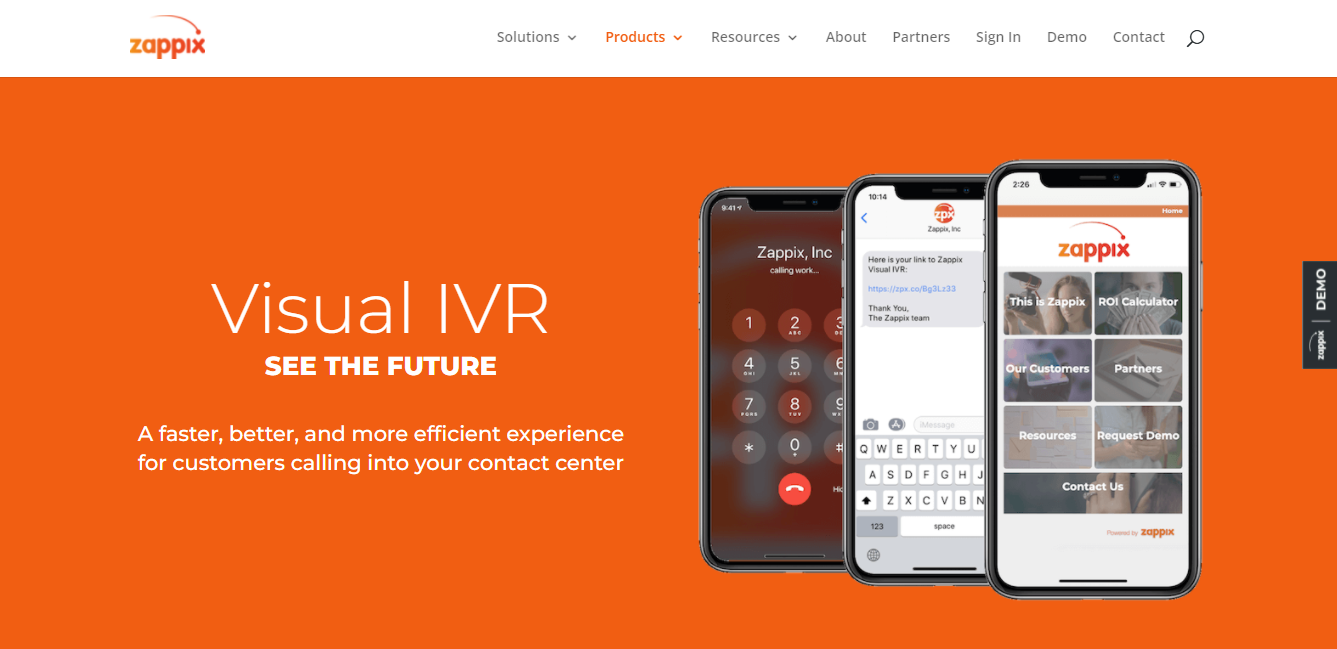 Zappix Visual IVR home view