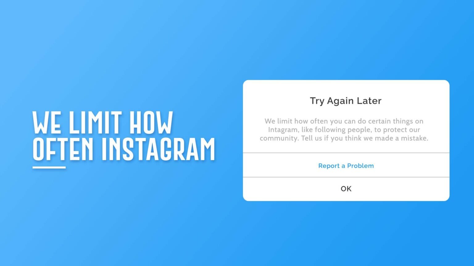 we restrict certain activity instagram