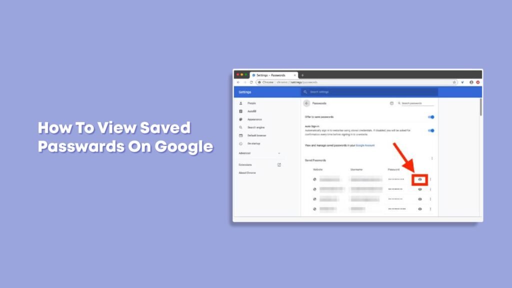 How To View Saved Passwards On Google