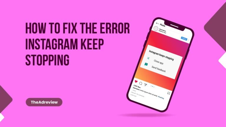 Error Instagram Keep Stopping