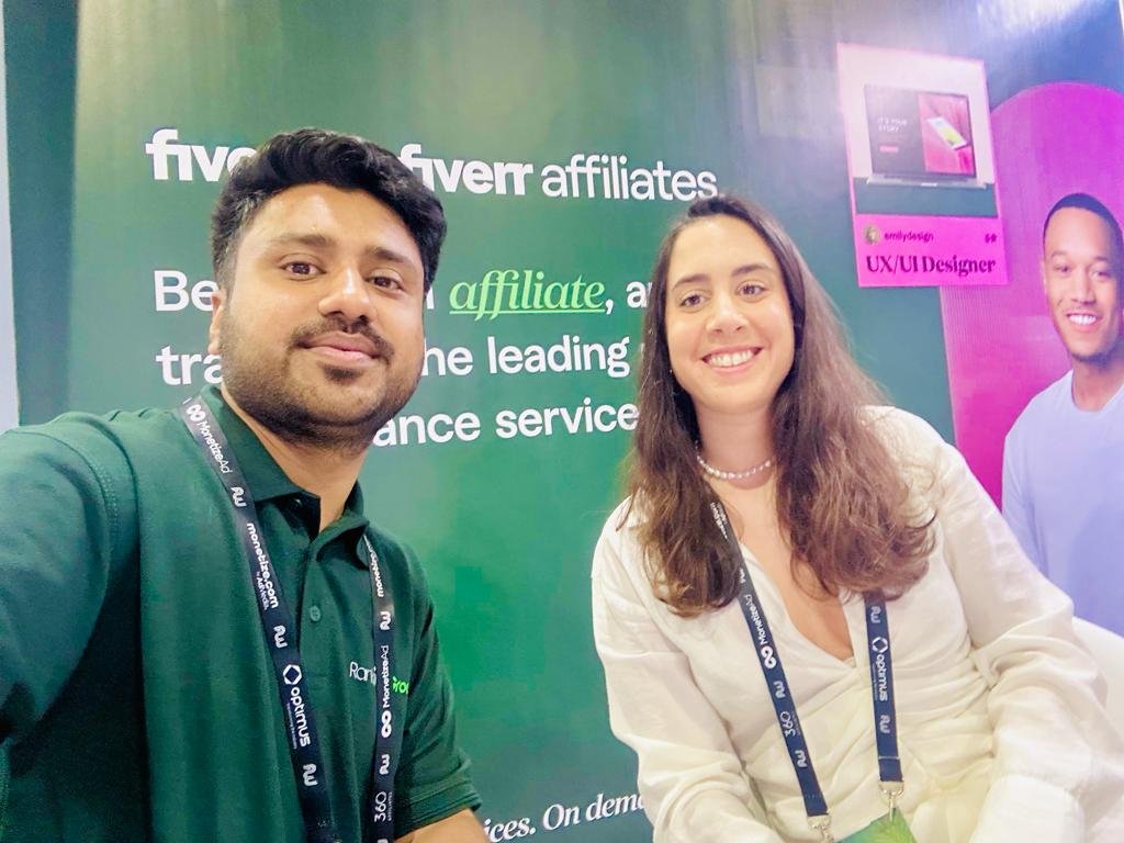 Ammad Ali with Fiverr Team