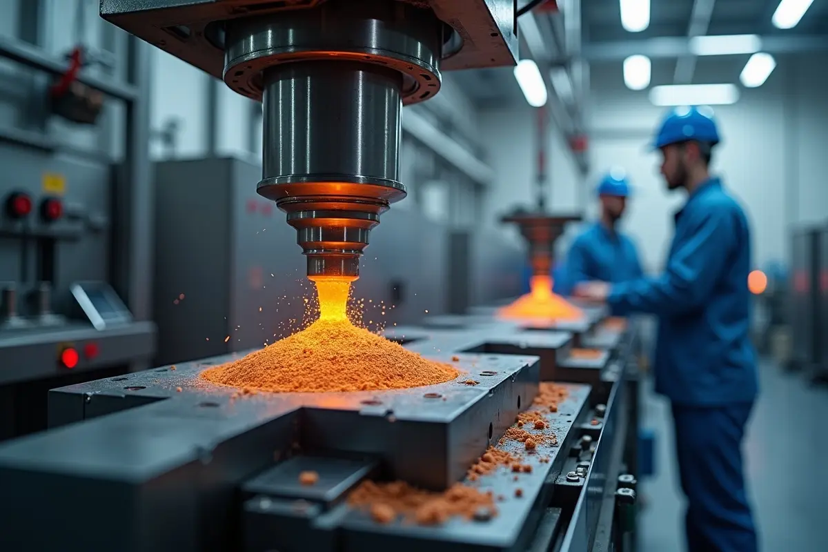 metal injection molding process creating precise components for industrial applications